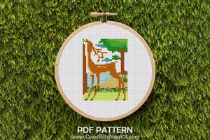 Deer in Forest Cross Stitch Chart