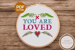 You Are Loved Cross Stitch Chart
