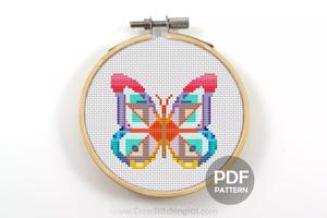 Abstract Butterfly Cross Stitch Pattern