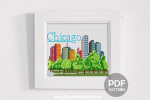 Chicago Skyline Cross Stitch PDF