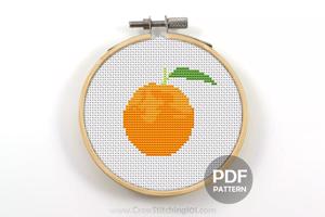 Orange Cross Stitch Pattern