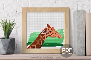 Giraffe Face Cross Stitch Pattern