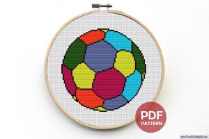 Foot Ball Cross Stitch Pattern