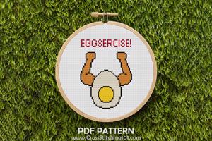 Eggsercise! Cross Stitch PDF