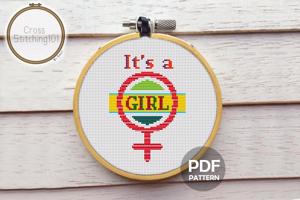 It's a Girl Cross Stitch Pattern