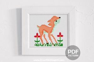 Baby Deer - Fawn Cross Stitch Design