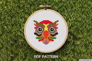 Owl Pattern Cross Stitch Design