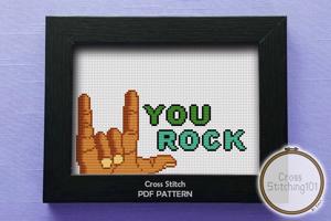 You Rock Cross Stitch Pattern