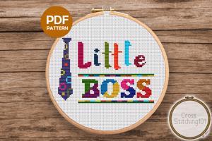 Little Boss Cross Stitch Chart