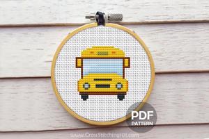 School Bus CrossStitch Pattern