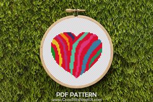 Heart Of Zebra  Cross Stitch Pattern