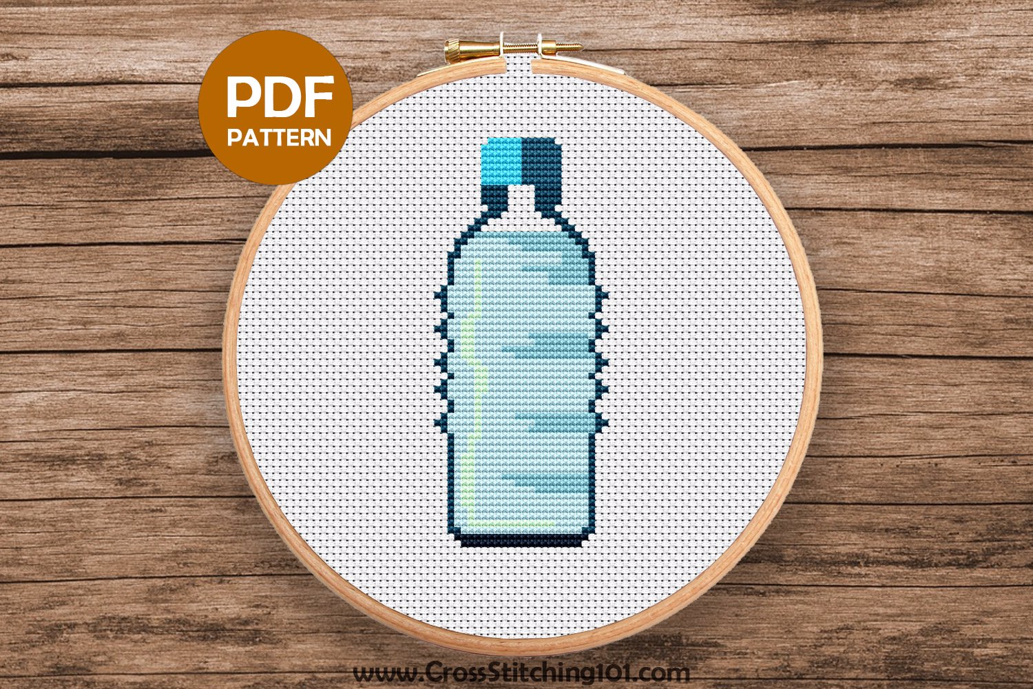 Cold Water Bottle Cross Stitch Design