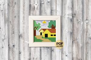 Village Houses Cross Stitch PDF