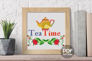 Tea Time Cross Stitch PDF