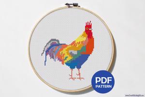 Rooster Cross Stitch PDF