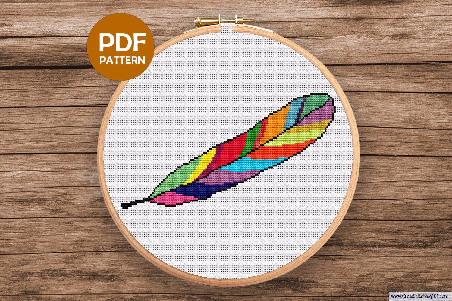 Feather Cross Stitch PDF