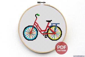 Cycle Cross Stitch Pattern