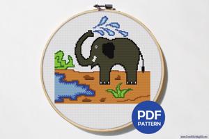 Elephant Cross Stitch Design