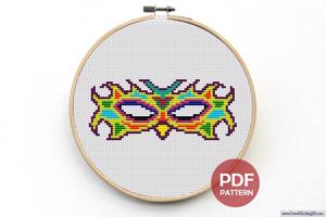 Mask Cross Stitch PDF