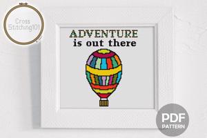 Adventure Is Out There Cross Stitch Pattern