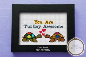 You Are Turtley Awesome Cross Stitch PDF