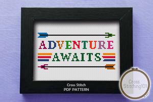 Adventure Awaits Cross Stitch Design
