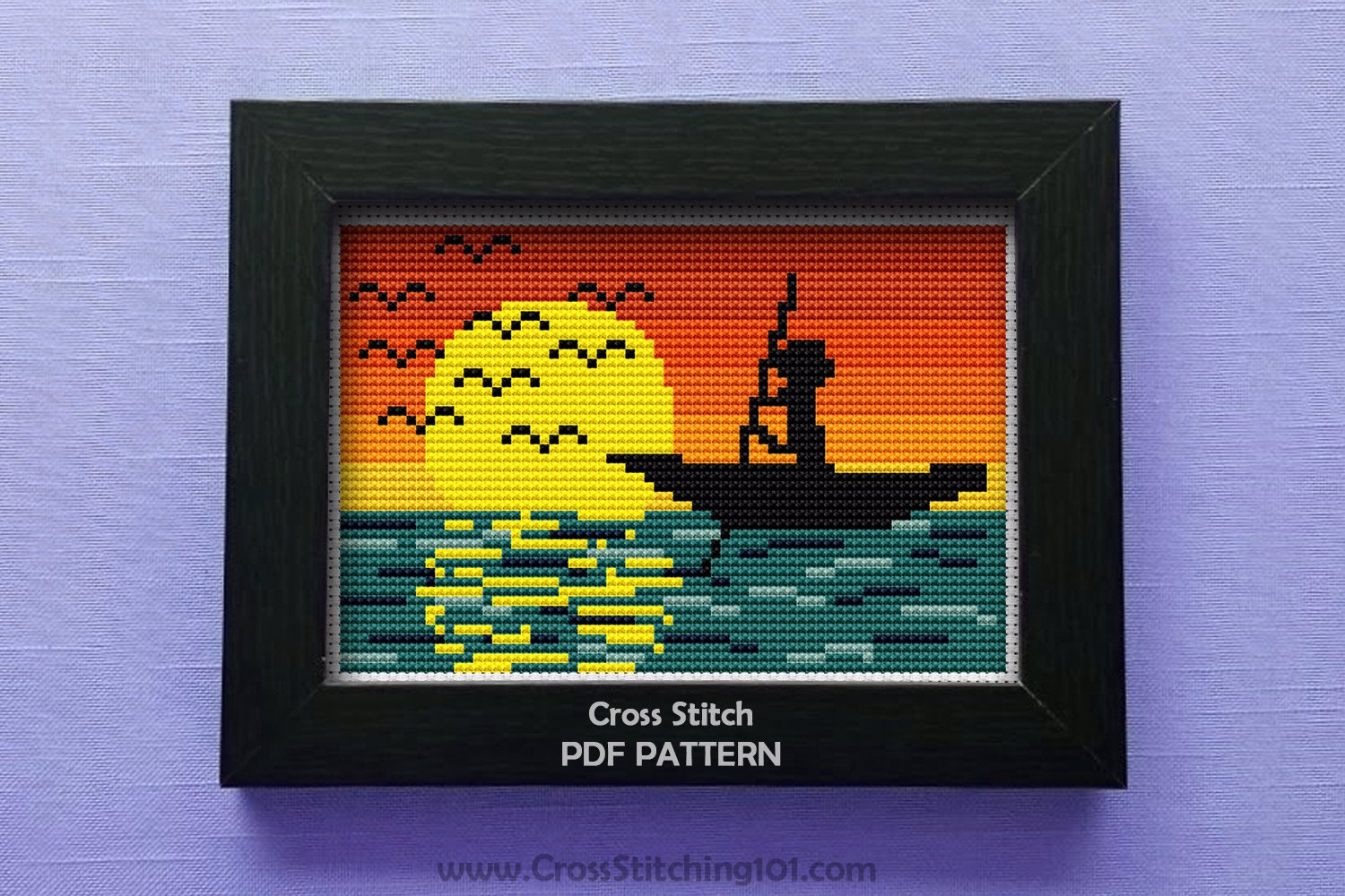 Fisher Man Cross Stitch Chart