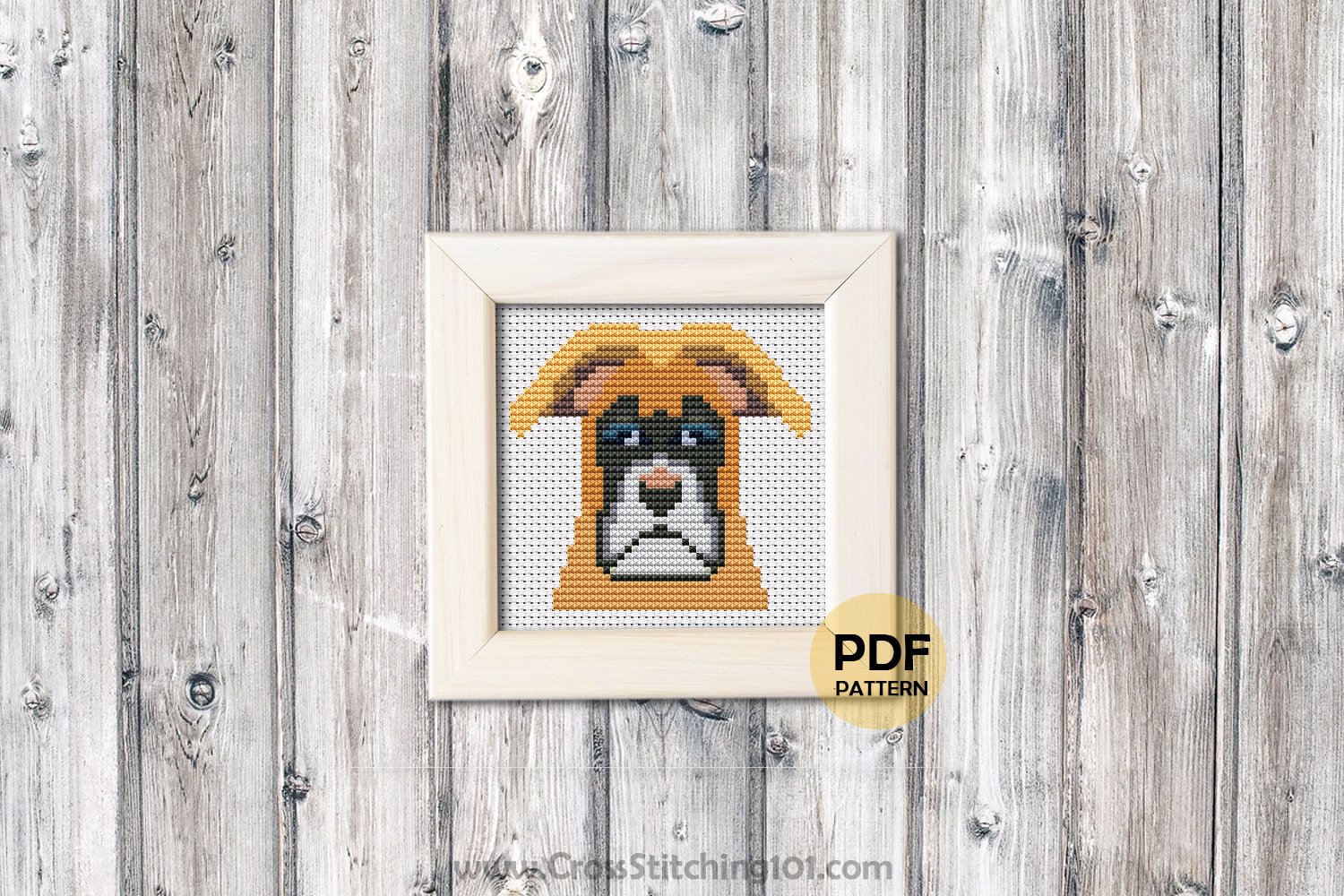 Boxer Dog Cross Stitch PDF