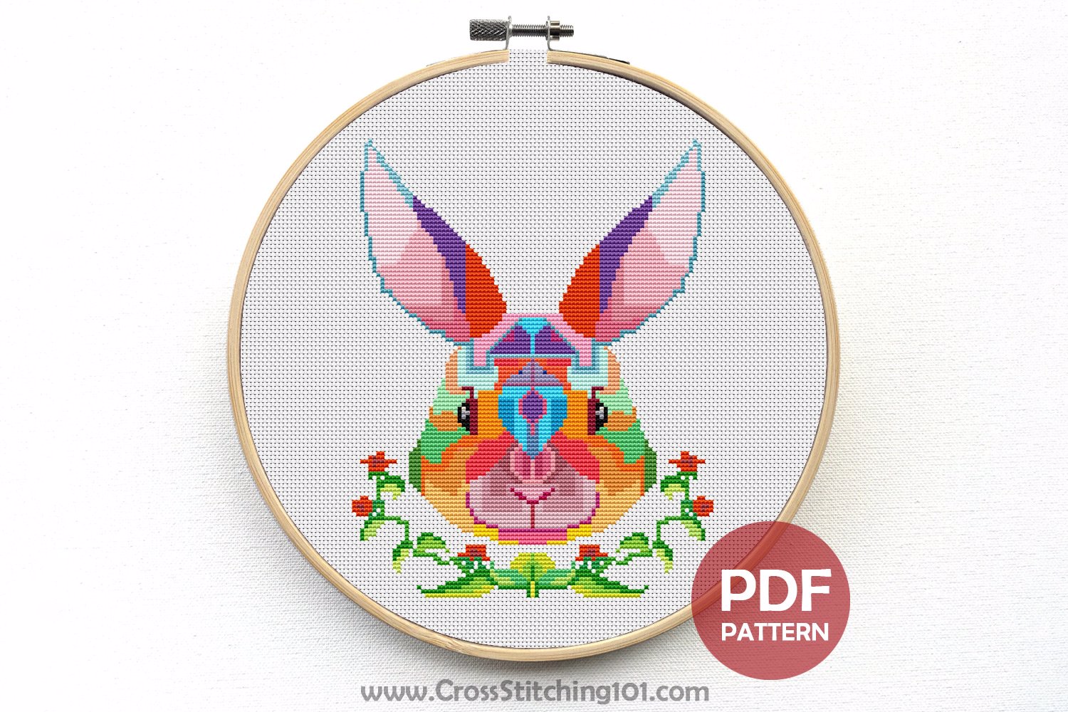 Easter Bunny Face CrossStitch Chart
