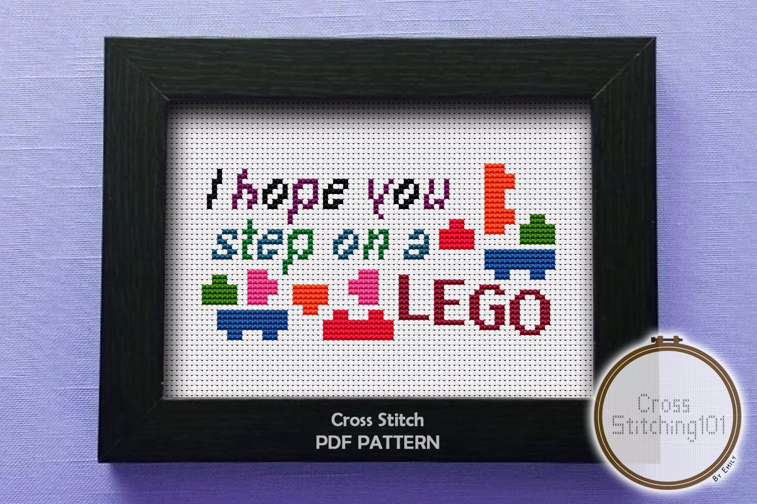 I Hope You Step On A Lego Cross Stitch PDF
