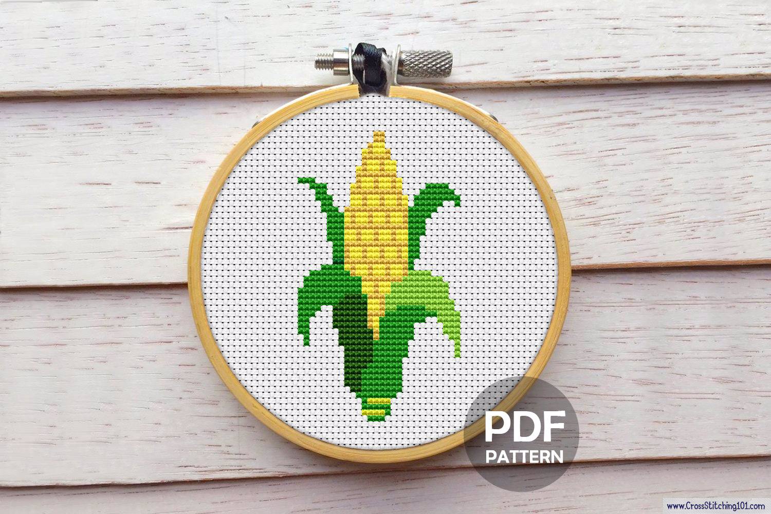 Sweet Corn Cross Stitch Pattern
