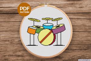 Drums CrossStitch Pattern