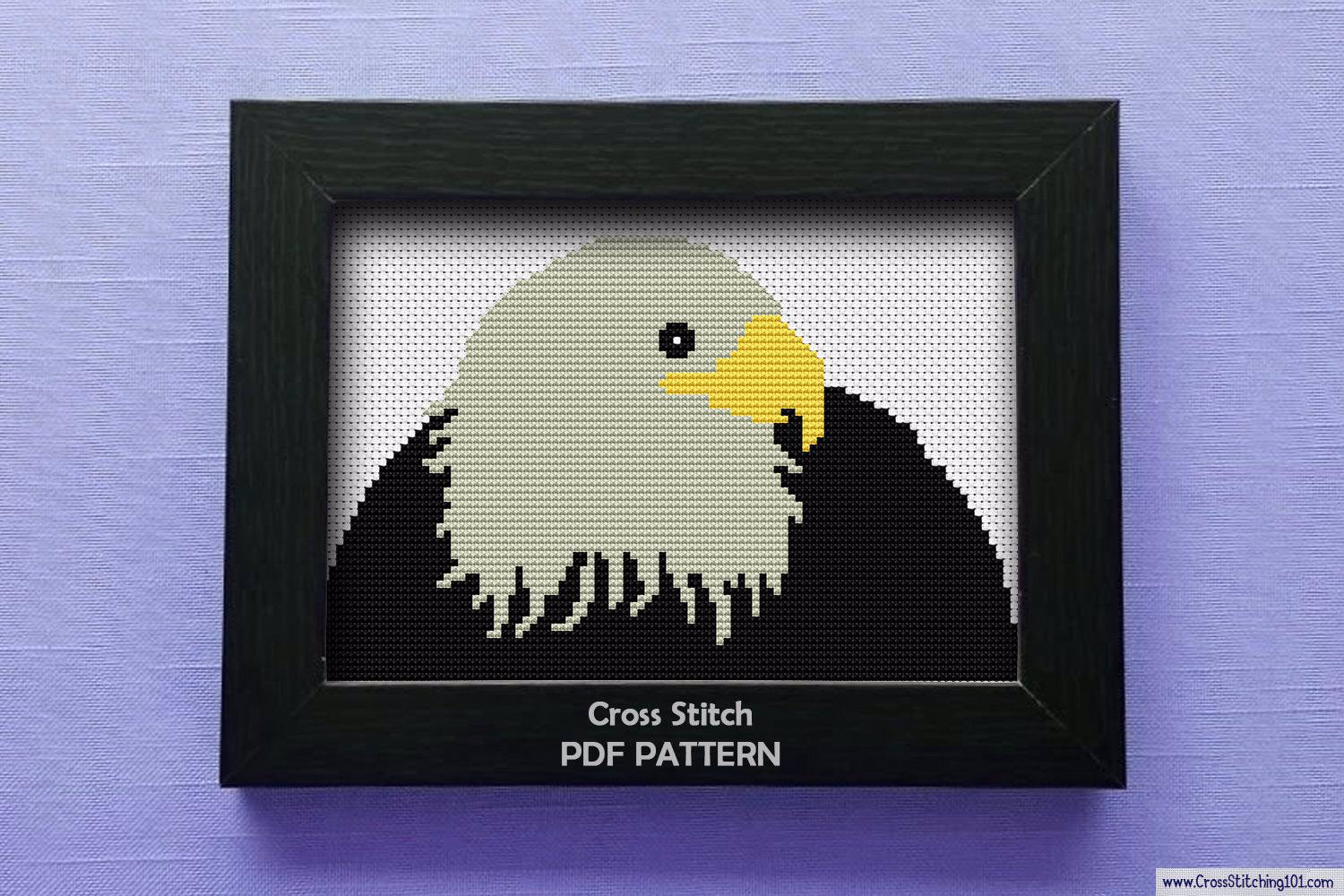 Eagle Head Cross Stitch Pattern