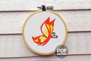Abstract Butterfly Cross Stitch Design