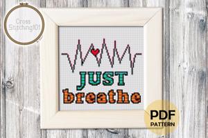 Just Breathe Cross Stitch PDF