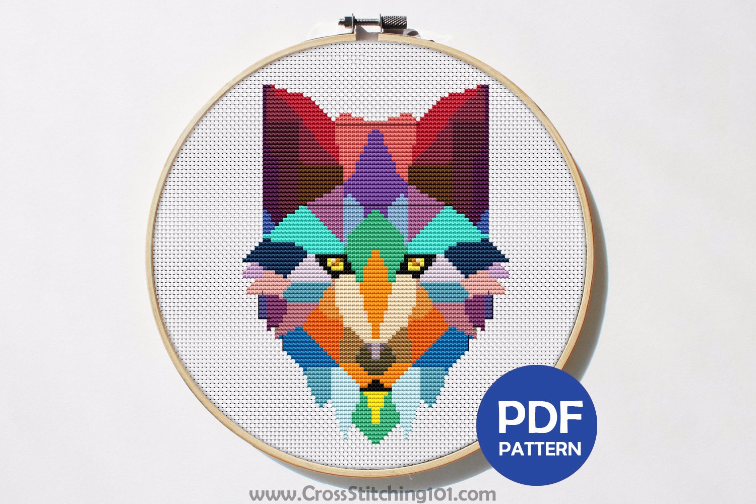 Angry Fox Face CrossStitch Design