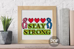 Stay Strong Cross Stitch Design
