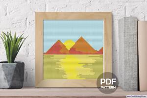 Mountain Scenery Cross Stitch Pattern