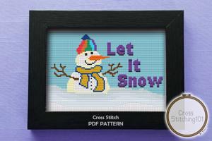 Let it Snow Cross Stitch Design