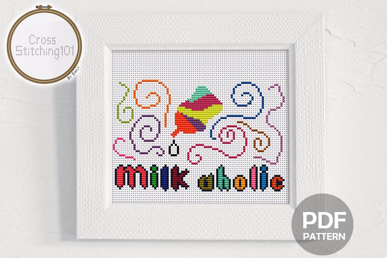 Milk Aholic Cross Stitch Chart