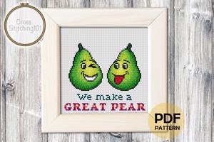 We Make A Great Pear Cross Stitch Pattern