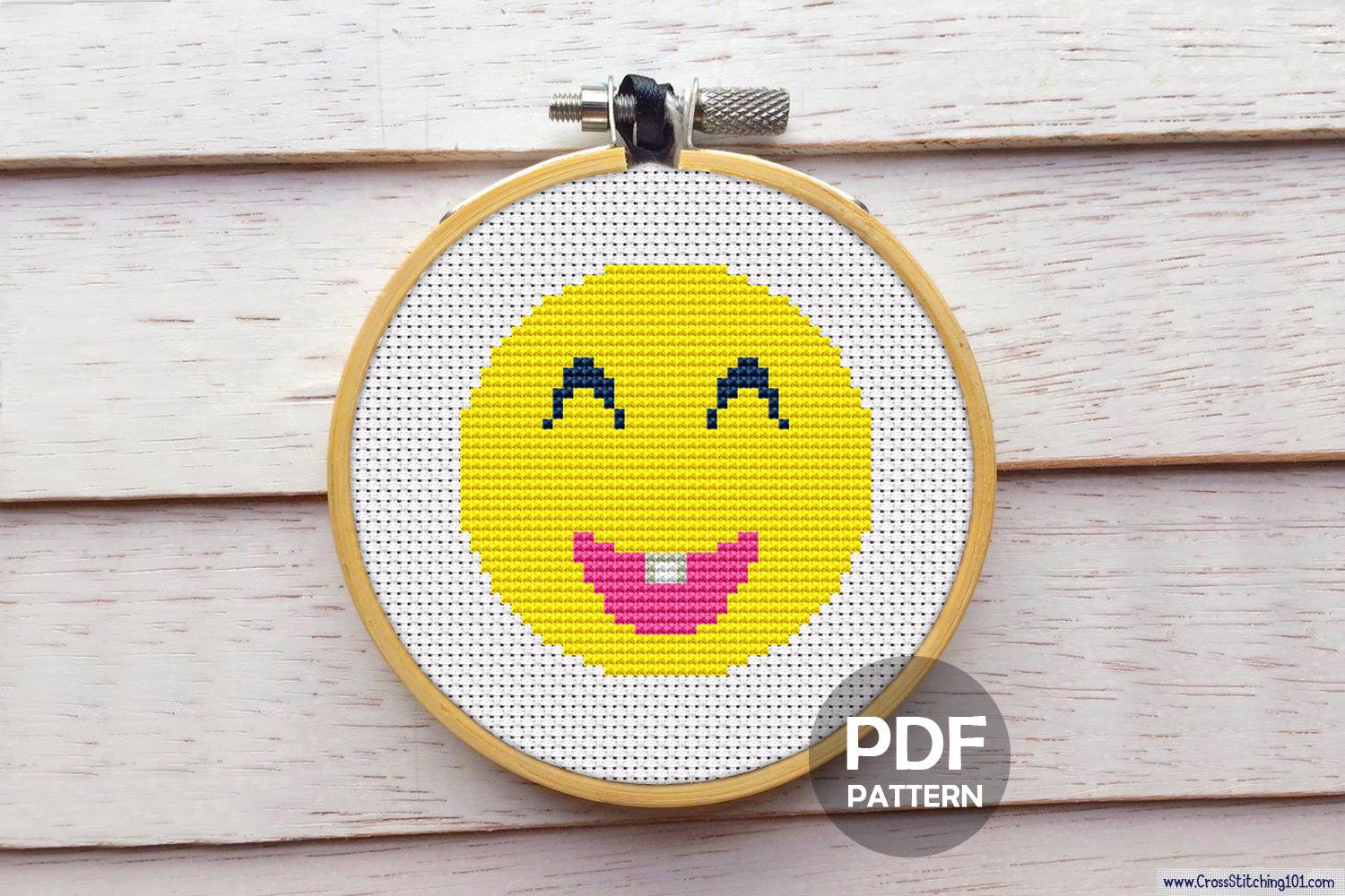 Emoji Smile Cross Stitch Chart