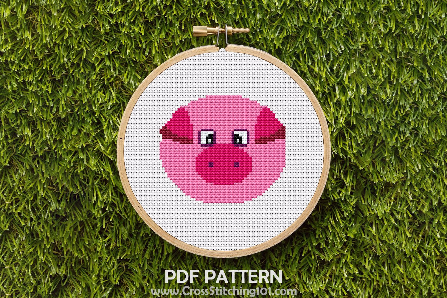 Pig Face Cross Stitch Pattern