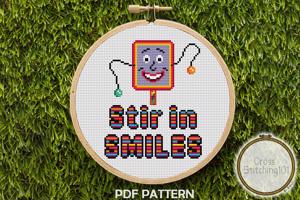 Stir In Smiles Cross Stitch Design