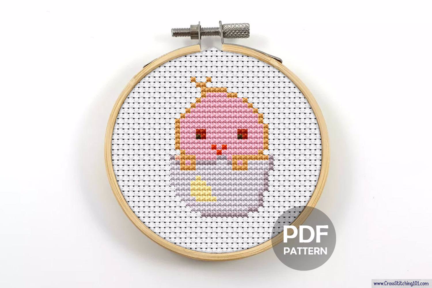 Chick in Egg CrossStitch Chart