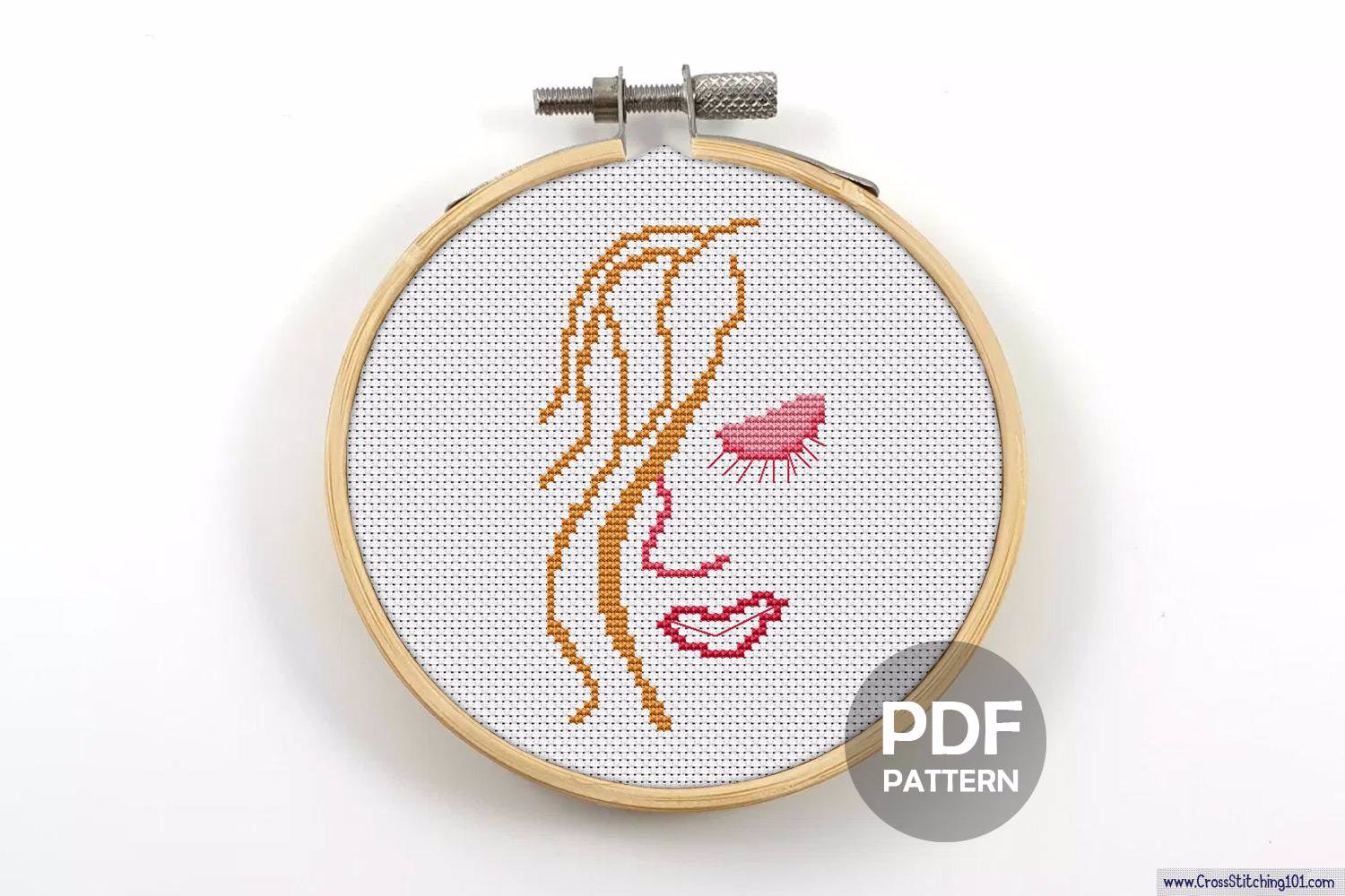 Abstract Woman Cross Stitch Pattern