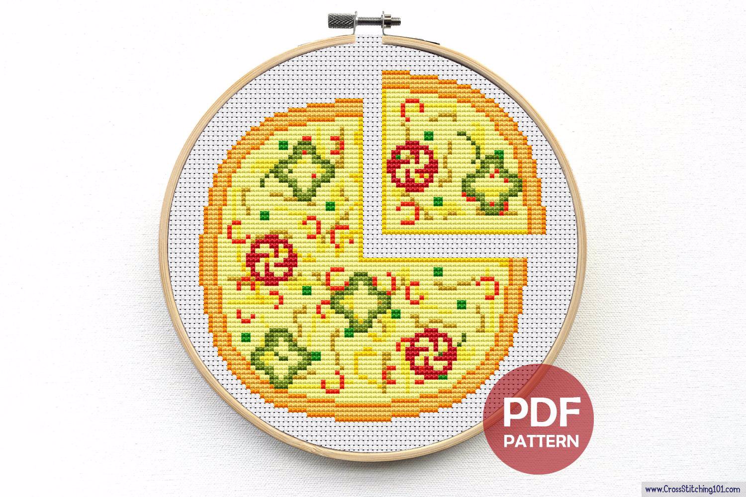 Pizza Cross Stitch Design