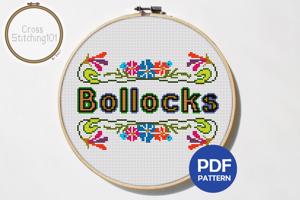 Bollocks Cross Stitch PDF