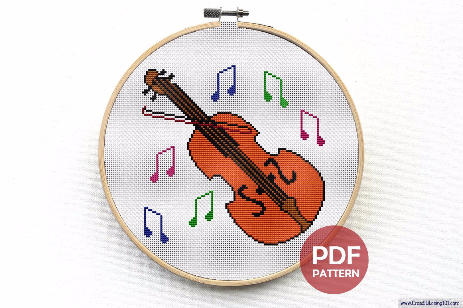 Violin Cross Stitch Pattern