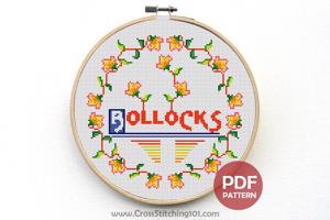 Bollocks Cross Stitch Pattern